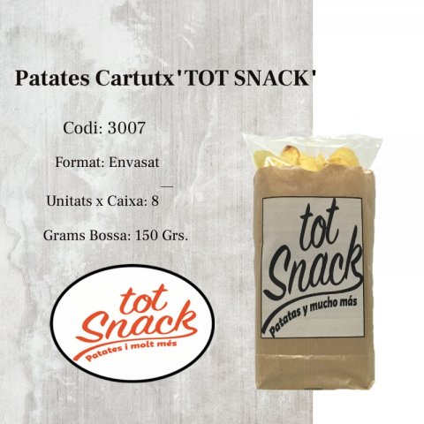 Patates Cartutx x150 Grs."TOT SNACK"
